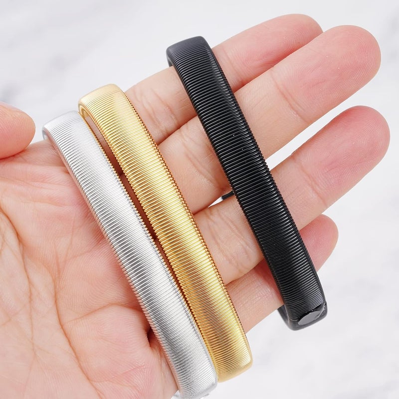 SUMERSHA 6 Pieces Shirt Sleeve Holders Stretchy Metal Armbands Anti-Slip Garters Fixing Long Sleeves for Men Women - Image 3